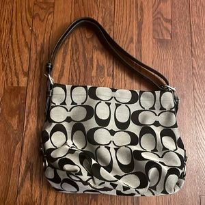 Coach Purse Shoulder Bag with Black C’s Like New